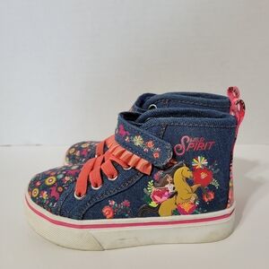 Wild Spirit Spirit Untamed Toddler Girls High Top Sneakers Horse Floral Size 8